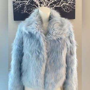 Light Blue Fur Coat